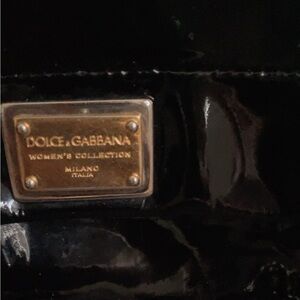 Dolce & Gabbana Black Patent Shoulder Bag